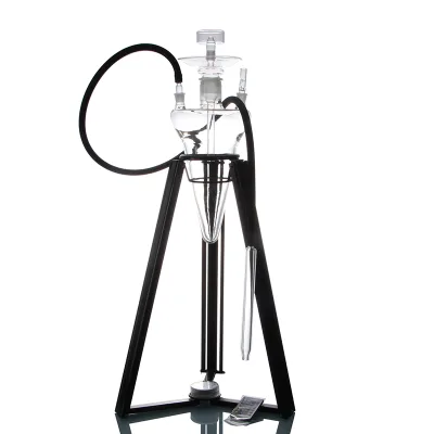 New Design clear Glass Hookah Base Hookah Glass Cone Piece Shisha Tabak with Rack and Led Light
