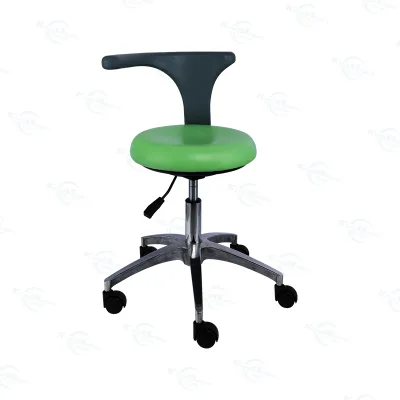 KX2342 Medical Equipment Cheap Chromed Round Base and Gas Lift Swivel Synthetic Leather Comfortable Modern Stool for Doctor