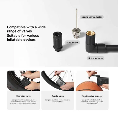 Xiaomi Mijia Compact Portable Digital Electric Air Compressor with LED Display Tire Pressure Monitor 150psi for Motorbike/E-bike