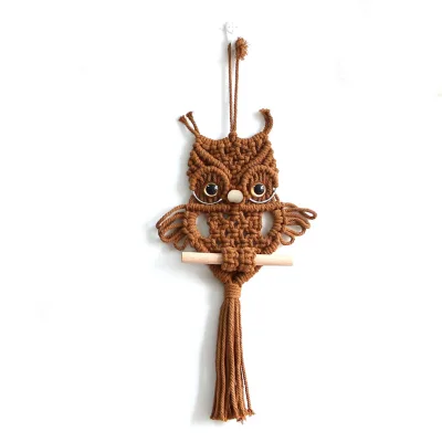 Owl Wall Hanging Hand Woven Tapestry Bohemian Home Decor Children's Room Wall Decoration
