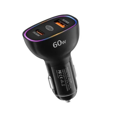 Wholesale Custom Usb Car Charger Quick Charge 3.0 Fast Car Charger 2 Port Usb Type c for all Phones
