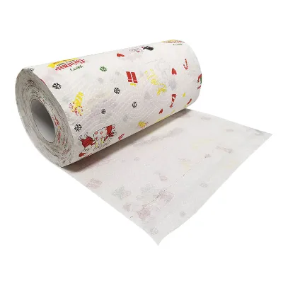 Qingya Custom Printed 2 Ply Kitchen Paper Towel Rolls-Biodegradable Disposable Virgin Wood Pulp Color Pattern Design OEM