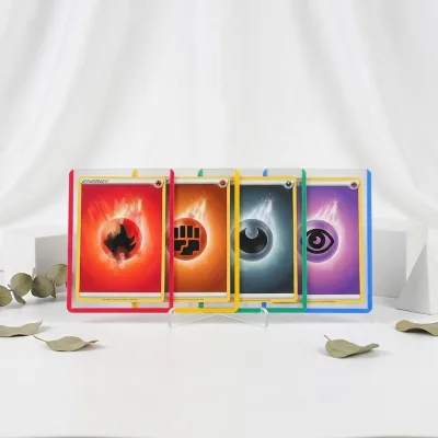 High Clear Color Edge Semi Rigid Card Holder for Collectible Trading Card Grading Preparation