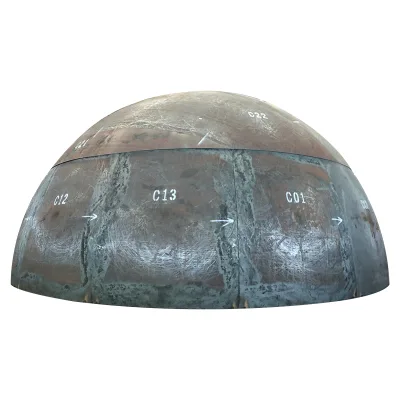 SS304 100% NDE Inspected Hemispherical Head Quenching Polished Stamping Formed -20C~550C 0.1MPa-32MPa Industrial Pressure