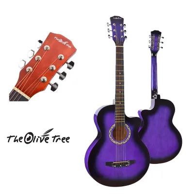 The Oliver Tree Factory Made Full Basswood Body Shape with the Truss Rod 38 Inch Beginner Guitar