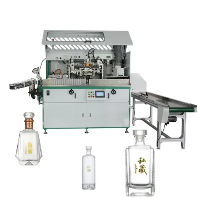 Automatic 1 Color Plastic Bottle Caps Plastic Gold Foil Hot Stamping Printing Machine for Plastic Bottle Glass Bottle