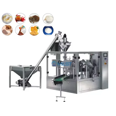 500g 1Kg Bag Packing Auger Washing Spice Doypack Filling Laundry Detergent Cocoa Soap Powder Premade Pouch Packaging Machine