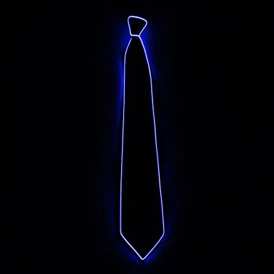 LED Light-Up Neon Necktie Bow Tie Suspender Set for Christmas Party Festival Decoration Novelty Novelty Fanny Ties