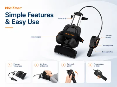 Premium High Quality Portable Class I Cervical Traction Device for Spinal Decompression WeTrac Model ISO 13485 Certified Taiwan