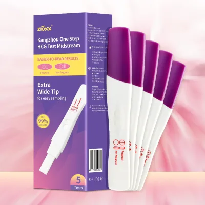 Factory Outlet Rapid One-Step HCG Pregnancy Urine Diagnostic Test Strip Kit 5 Pack Early Result High Sensitivity Test Strips