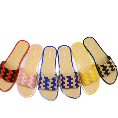 Manufacture Hot Sales Fashion Flat Pretty Buckle Decorations Ladies slippers