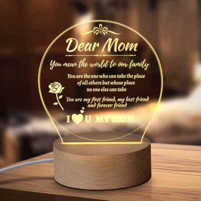 Valentines/Birthday Day Gifts for Your Mom Acrylic USB Low Power LED Night Lamps Things to Get Your Mom/Dad for Thanksgiving