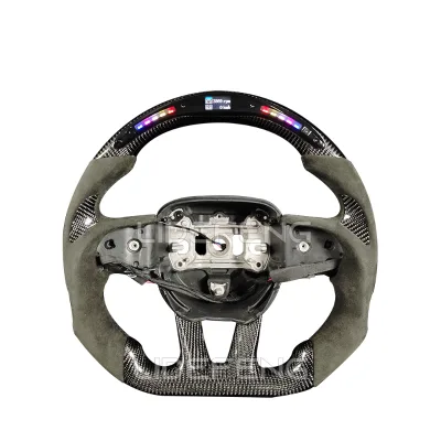 Hot Sale Superior Quality Customized Led Carbon Fiber Sport Steering Wheel for 2015-2023 Dodge Challenger Charger