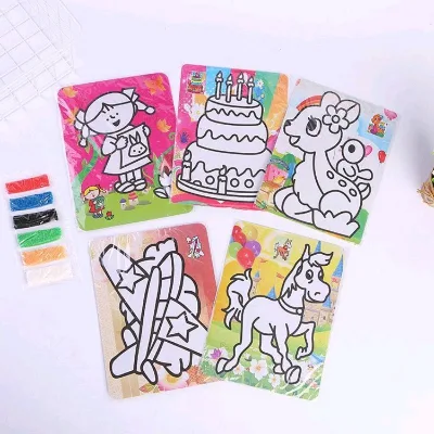 Little Painter Color Bottom Sand Painting 6 Colors Creative DIY Toy Color Graffiti Coloring Toys