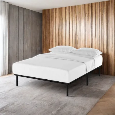 Sommier High Quality Modern Style California Metal Simple Fast Installation Queen King Size Wood Bed Frame With Storage