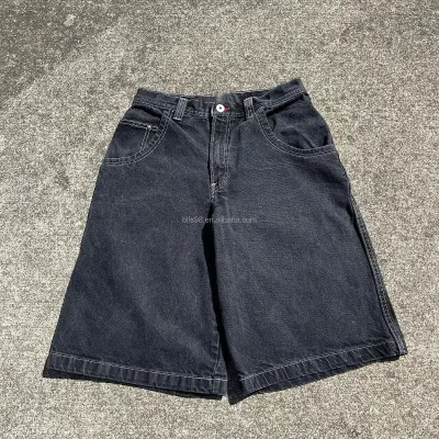 High Quality Custom Vintage Acid Washed Denim Jeans Shorts 5 Inch Blank Streetwear Hip Hop Denim Shorts For Men