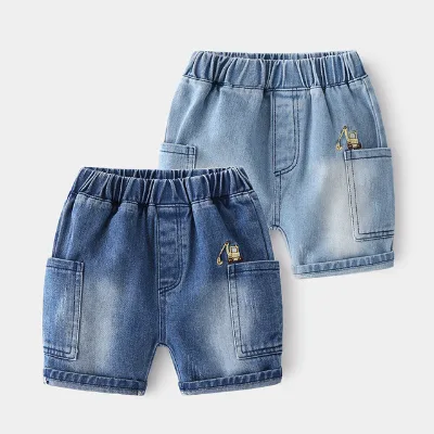 Wholesale Summer Pocketing Fabric 100% Cotton Blue Shorts Jeans From China Supplier