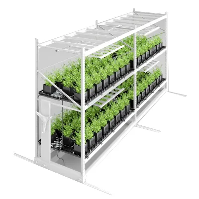 Multi Layer Grow Table Sliding Tables Vertical Growing System Grow Rack Mobile Double Culture Table