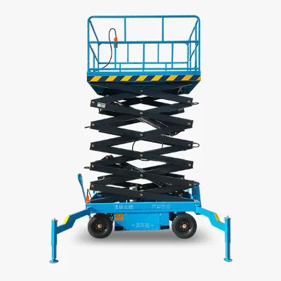 High Quality 500kg Electric Cargo Lift 6m Platform Aerial Scissor Work Platform for Construction