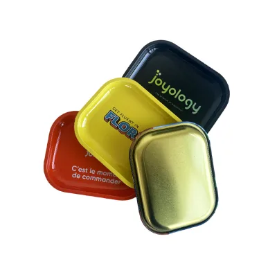 Wholesale Custom Rolling Tray Tinplate Tray 18*14CM Lnventory Rolling Tray with Magnetic Lid Custom