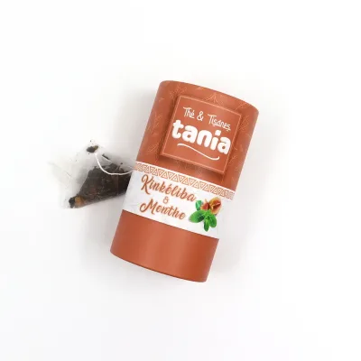 Biodegradable Cylindrical Paper Tube for Tea Bags & Loose Tea Food-Grade Custom Printed Tea Packaging Recycled Material