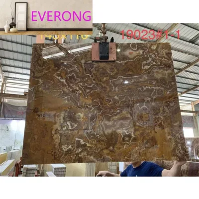 Real Natural Brown tiger Onyx Slab