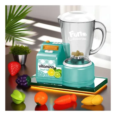 KK New Pretend Kitchen Playing Toys,Electric Juicer Blender Toy With Realistic Sound and Lights,Children Pretend Play House Toy