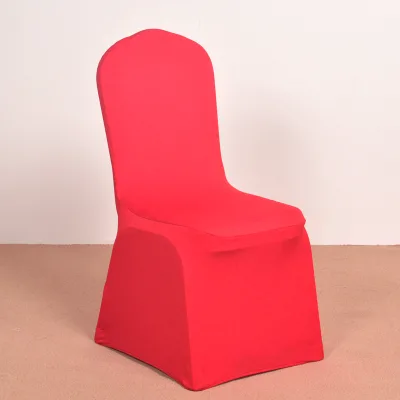 Polyester Material Wedding Solid Red Color Sashes Chair Seat Cover