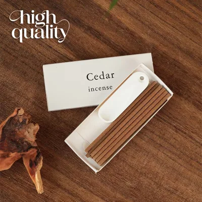Wholesale Bambooless China Premium Smudge Palo Santo Jasmine White Sage Agarwood Stick of Thick Incense Stick with Holder