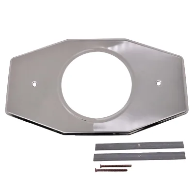 Westbrass D502-26 Modern One-Hole Remodel Plate Polished Chrome Bathroom Screw-In Installation Corrosion Resistant