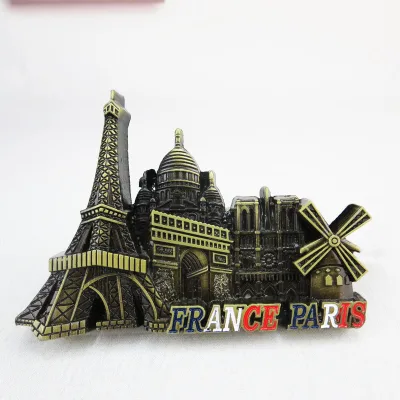 Custom Alloy Steel Magnetic Sticker 3D Metal Tourist Souvenir Refrigerator Fridge Magnet