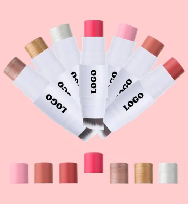 High Quality ODM Mineral Rouge Cream Blush Stick High-Pigment Double-Head Daily Face Makeup Neutral No-Logo Powder Herbal Halal