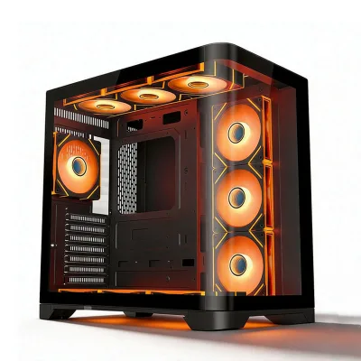 ATX Gaming PC Chassis ARGB Tempered Glass Side Panel for Custom Computer Build Support Vertical GPU Factory OEM
