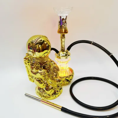 Resin Plastic Arab Astronaut-shaped Modern Hookah Design Luxurious Hookah for Lounge and bar LED Light Outdoor Use