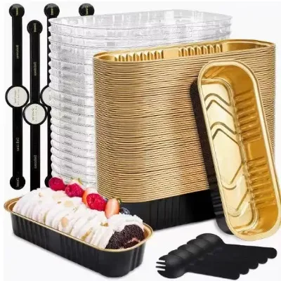 Practical Multi Purpose Rectangular Aluminum Foil Baking Bowl Disposable Pastry Container for Home Kitchen Baking Scenes
