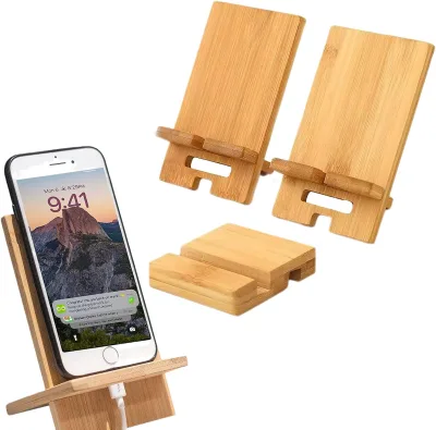 Wood Holder Suitable for Office Study Desks and Dining Tables, Compatible with All Phones