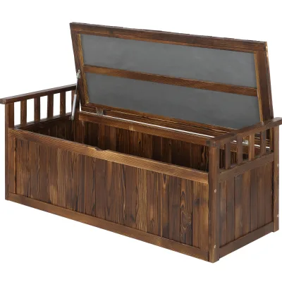 Wooden Garden Bench Outdoor Storage Box Chest Tool Sheds XL