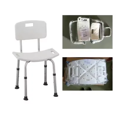 Factory Direct Sale Shower Chair Bathroom Adjustable Round Shower Seat Bath Stool for Elderly Disabled