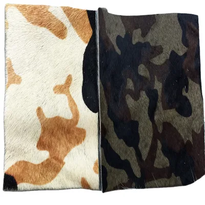 Cow Fur Horse Fur Print Camouflage Backpack Clothing First Layer Cowhide Genuine Leather Whole Sheet