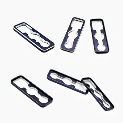 Custom CNC Milled Black Anodized Aluminum Hollow Decorative Frame Precision Machining Hardware Accessories