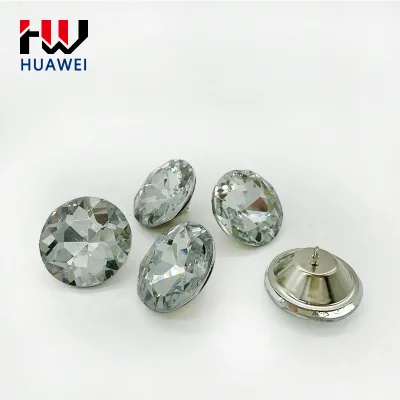 2022 Garment Fashion Gifts Crystal Upholstery Buttons Factory Supplies Crystal Button for Furniture Sales Crystal Sofa Button