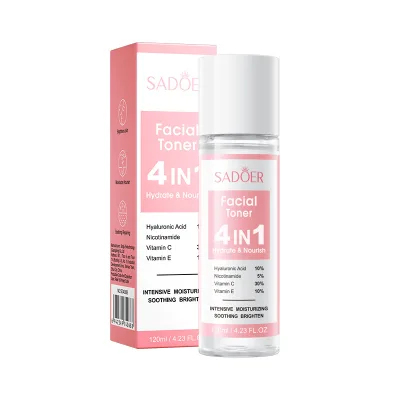 Organic Vegan 4 in 1 Facial Toner Aloe Vera Salicylic Acid 2% Collagen Vitamin C Hydrating Skin Repair Face Toner for Oily Skin