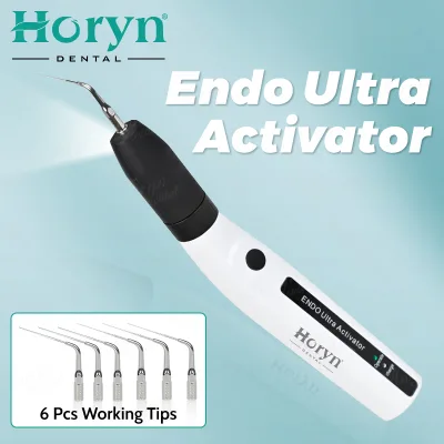 LED Dental Wireless Ultrasonic Activator Endo Ultra Activator Ultrasonic Washing Tooth with 6 Tips Dentistry Tools