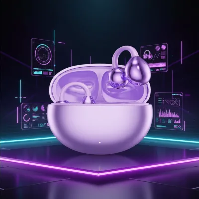 GQ13 Wireless for 6.0 Ear Clip Hi-Fi Gaming Earbuds Low Latency JL Chipset LED Battery IPX4 Waterproof Touch Control