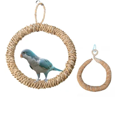Climbing Pet Box Swing Weaving Loop Bird Stand Habitat Hanger