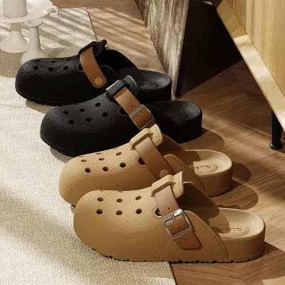 New Style Clogs Adjustable Buckle Clogs Soft Lightweight Toe Protection Breathable Non Slip Slippers Outdoor Beach Home Unisex
