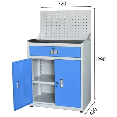 CNC Heavy Duty Iron Movable Tool Cabinet Machining Center Auxiliary Workbench Workshop Tool Handle Storage Shelf OEM