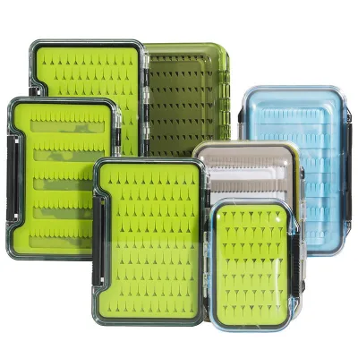 2024 New 2 Sizes Hot Sale Hook Lure Flies Bait Fishing Fly Jig Tackle Storage Transparent Waterproof Fly Fishing Box