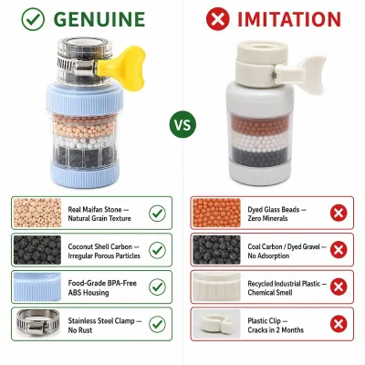 Authentic 6 Layers Universal Kitchen Faucet Purifier Tap Filter Water Saving Bubbler Activated Carbon Filtration Shower Head