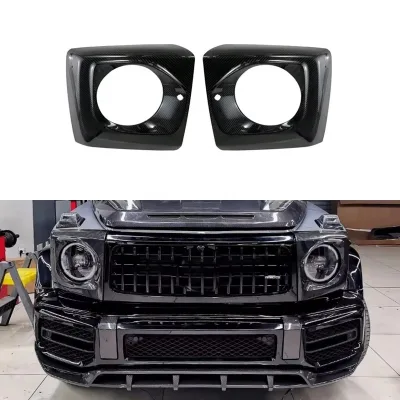 G Class W464 G63 Top Style Headlight Cover Dry Carbon Fiber Replacement 2019+ W463A Car Accessories Auto Parts